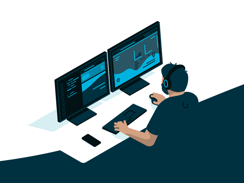 working on project